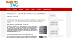 Desktop Screenshot of namens-tag.de