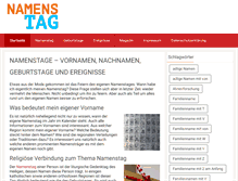 Tablet Screenshot of namens-tag.de